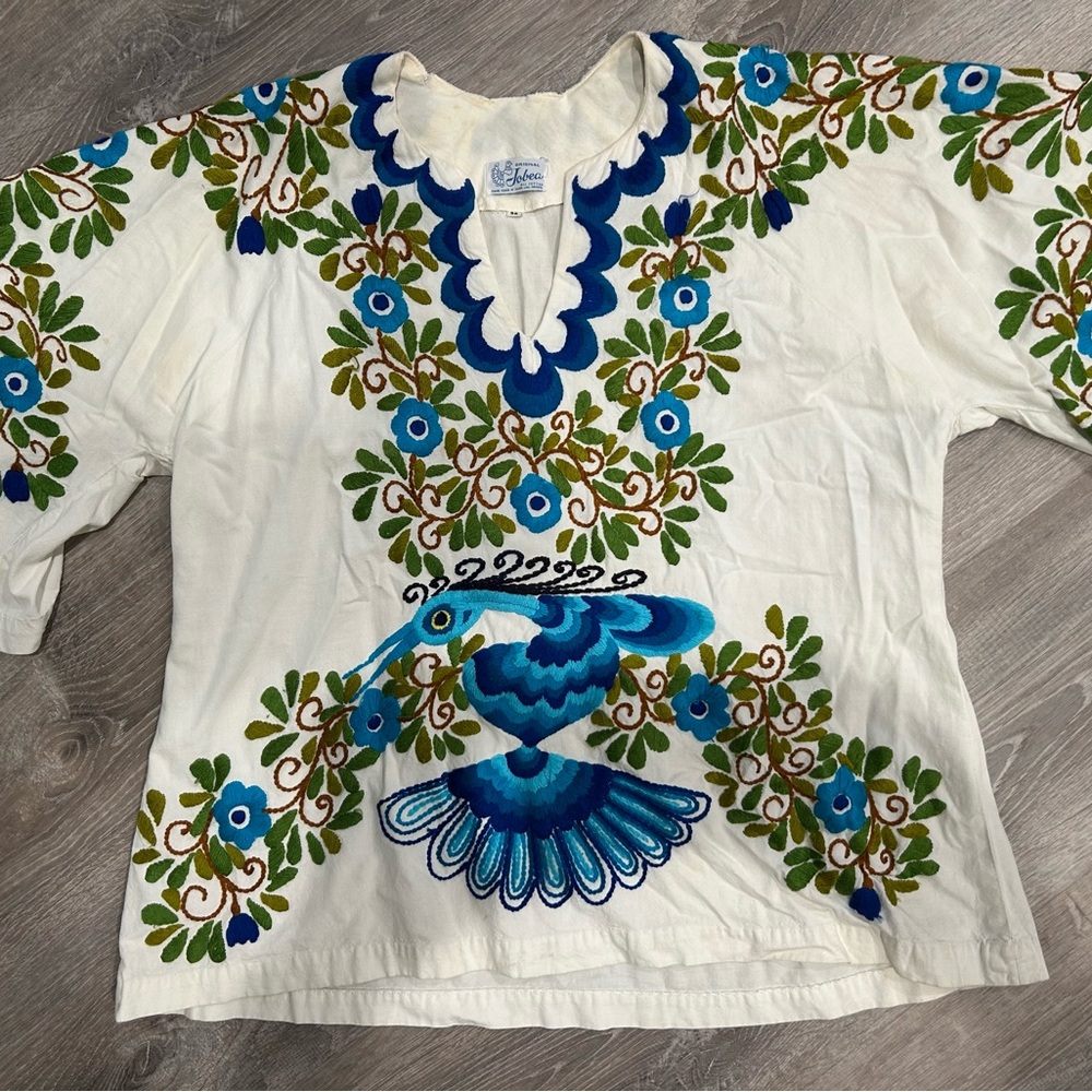 Vintage Otomi Long Sleeve Blouse (Size: Medium)